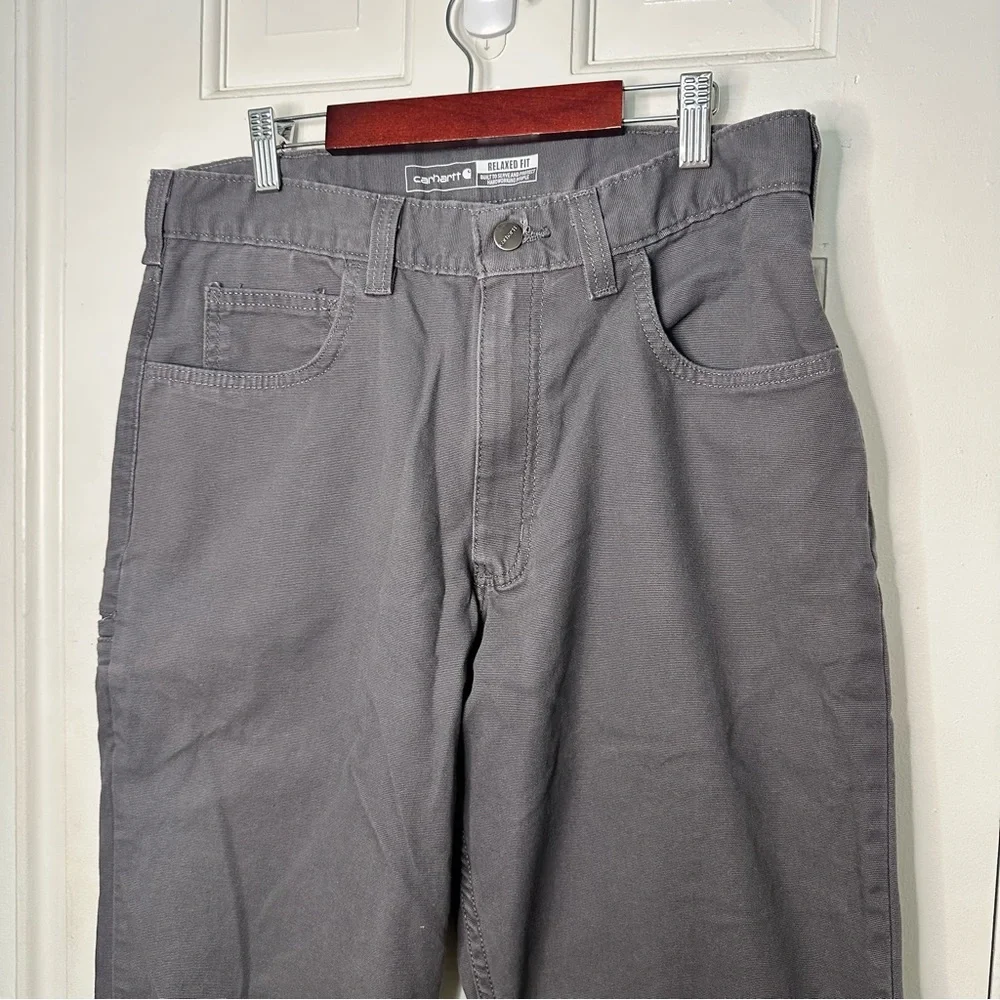 Carhartt Relaxed Fit 32x34 Men's Dark Gray Pants Canvas Jeans Chinos Workwear